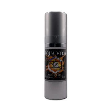 Bottle of pheromone product labeled AQUA VITAE™ for Men