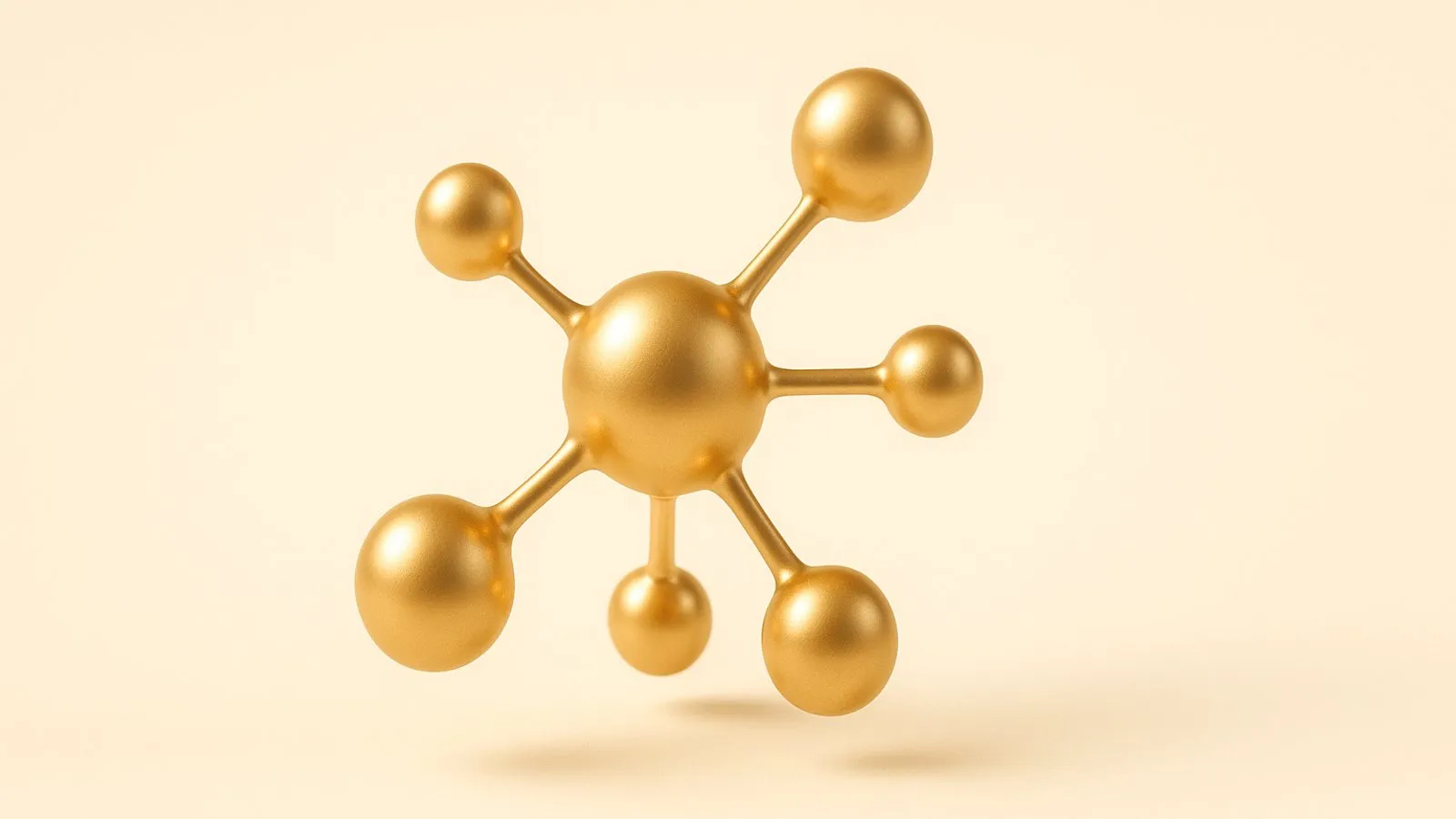 Androstenol social pheromone molecule concept image over a warm cream background