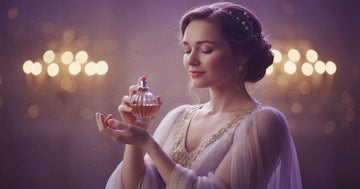 Woman applying pheromone perfume - science of female attraction chemistry