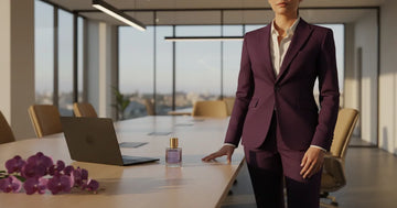 Professional confidence at work with pheromones - person in modern office setting