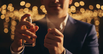 Person applying pheromone cologne before social event to help with social anxiety