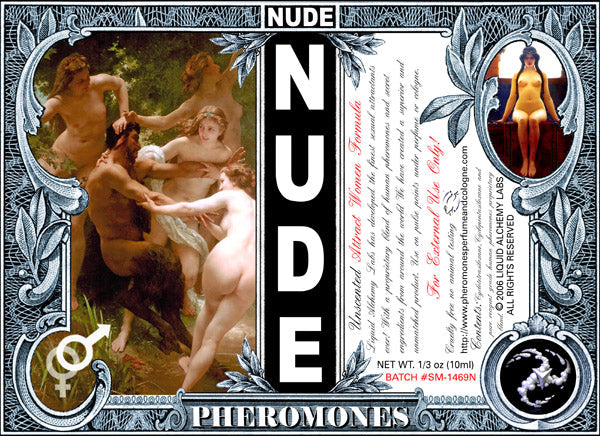 NUDE original pheromone formula label for men