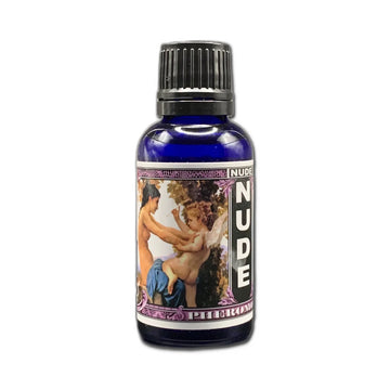 Bottle of pheromone product labeled NUDE™ for Transgender Women