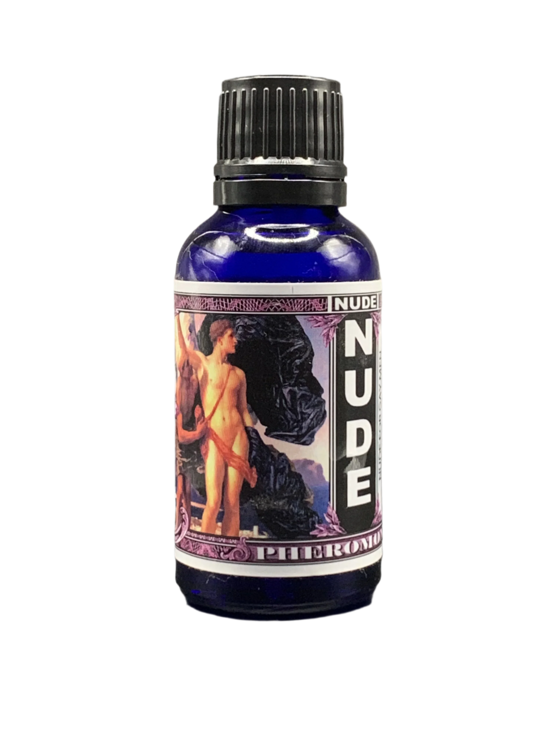 NUDE ALPHA for men pheromone cologne bottle