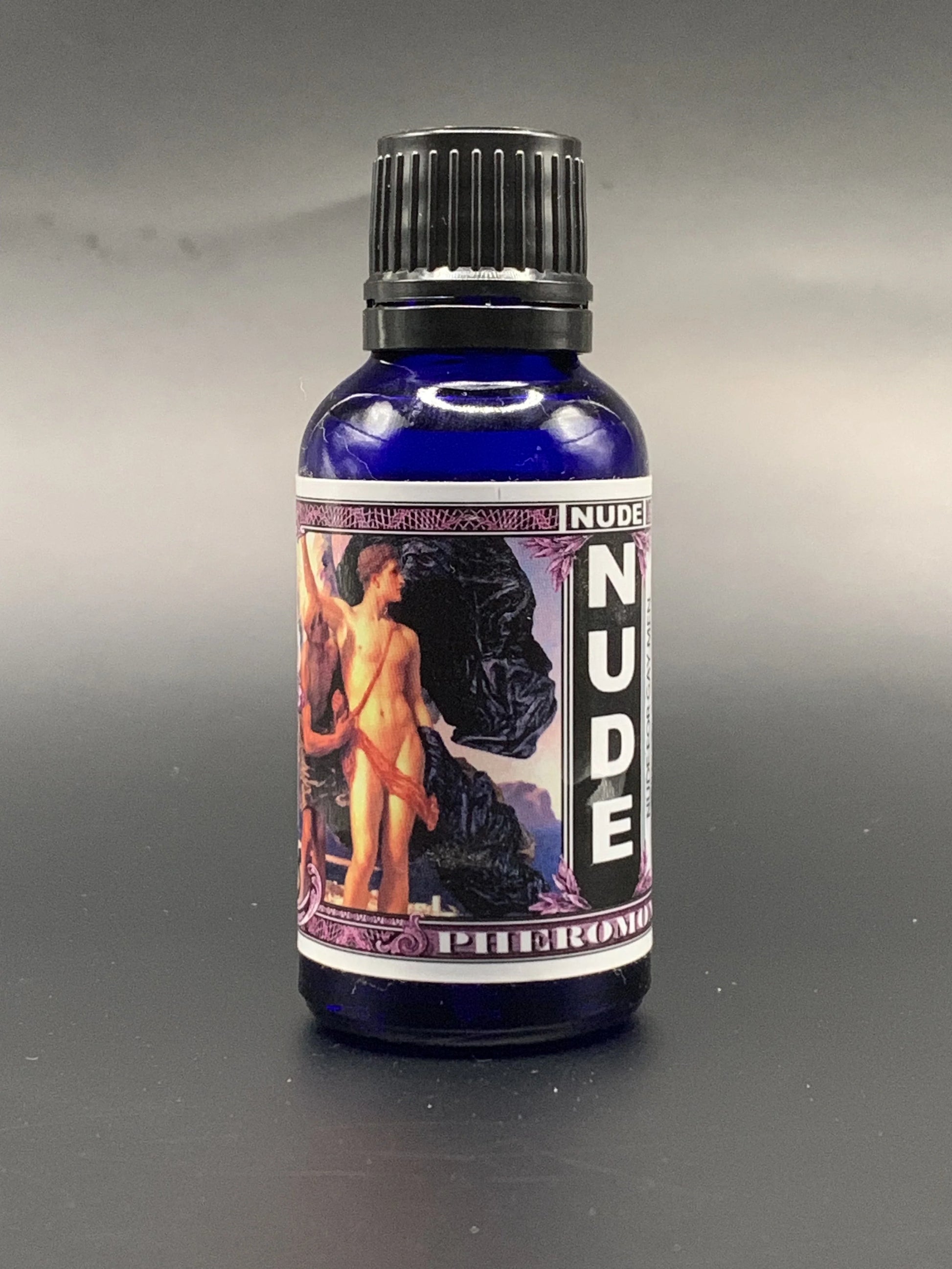 NUDE for gay men pheromone formula bottle