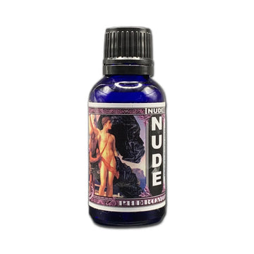 Bottle of pheromone product labeled NUDE™ for Gay Men