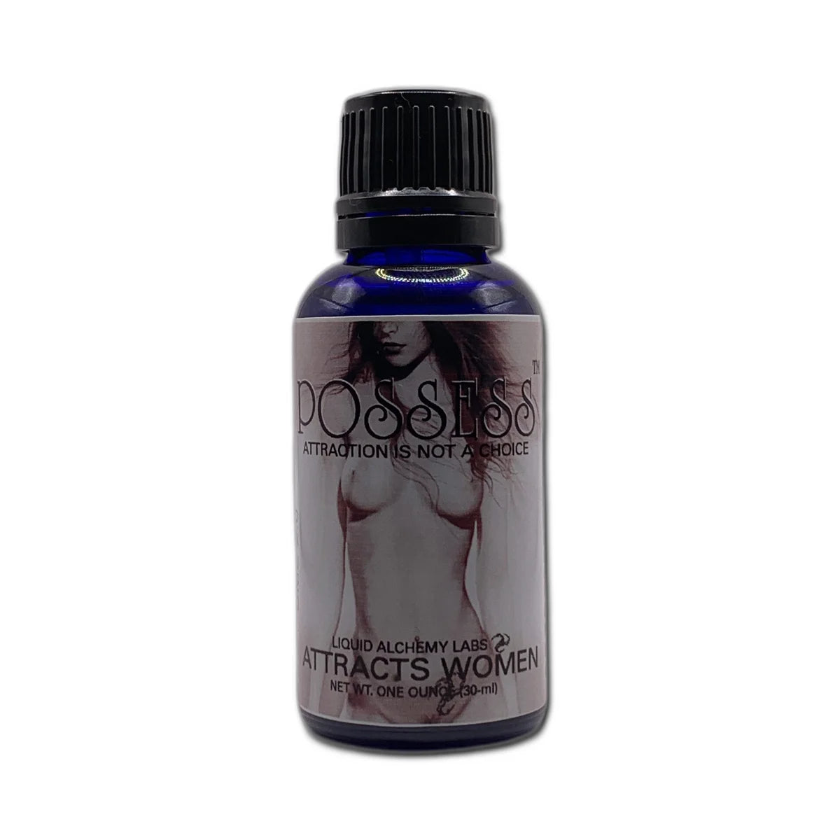 Bottle of pheromone product labeled POSSESS™ For Men