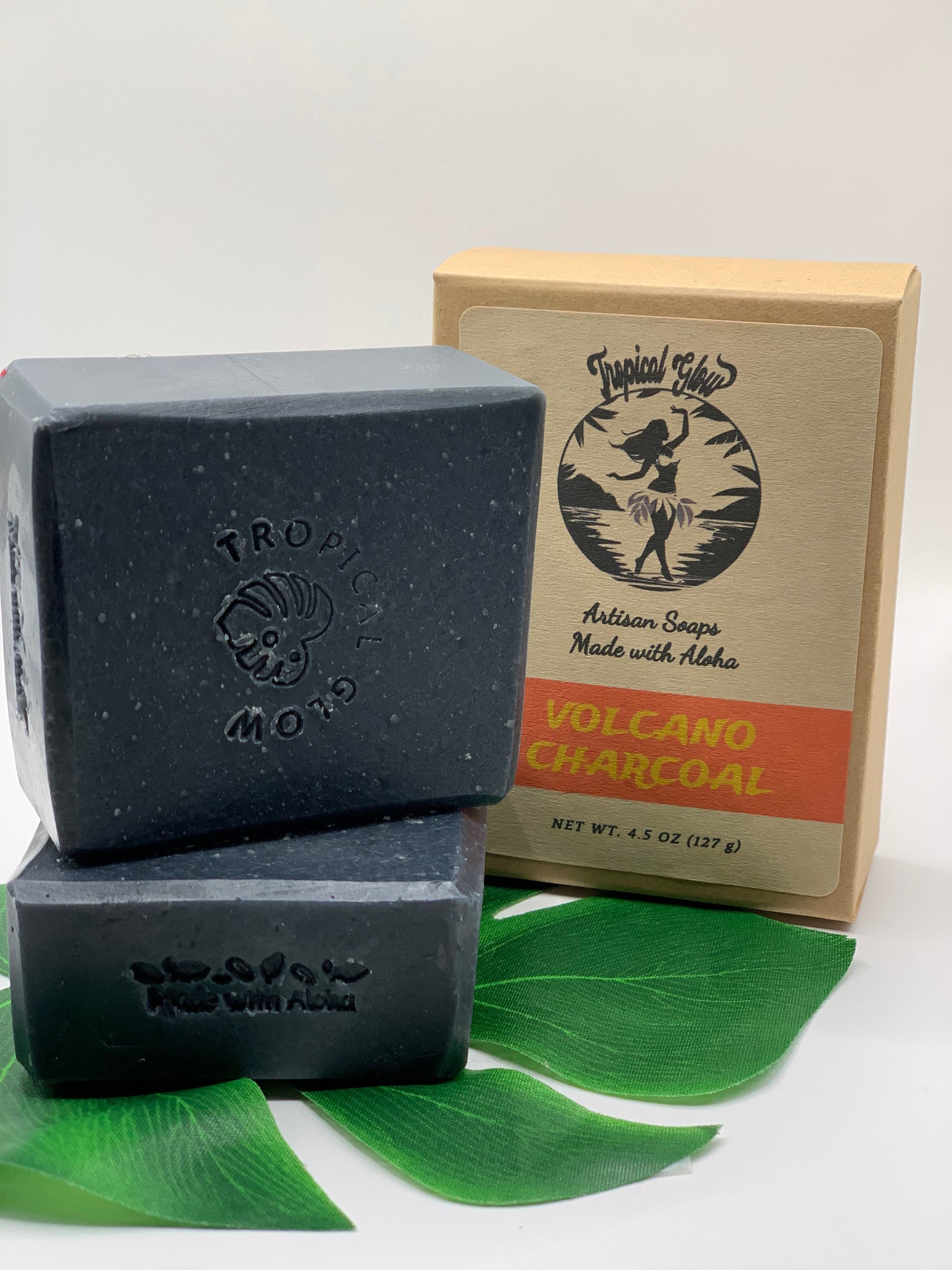 Volcano Charcoal natural artisan soap bar for men by Tropical Glow