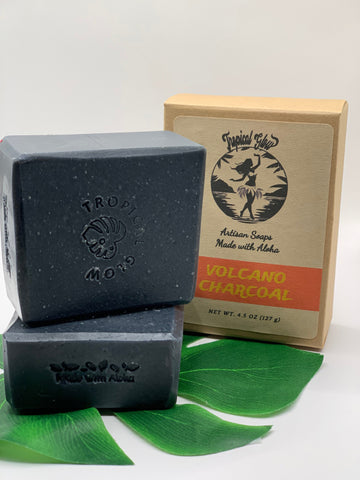 Volcano Charcoal natural artisan soap bar for men by Tropical Glow