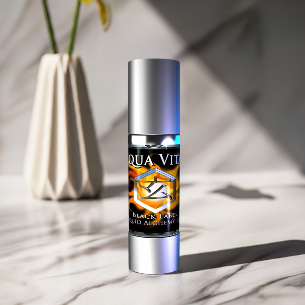 AQUA VITAE GEL™ for Men to Attract Women UNSCENTED by Liquid Alchemy Labs - Unscented Pheromone Gel in sleek bottle on marble surface, enhancing longevity and ease of use - Royal Pheromones, Pheromone Perfumes, Pheromone Oil, Pheromone Colognes.